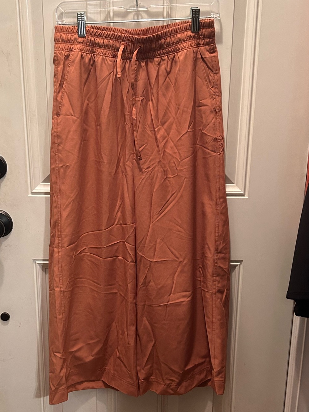 Old Navy Women's Wide-Leg Drawstring Pants - Rust Orange